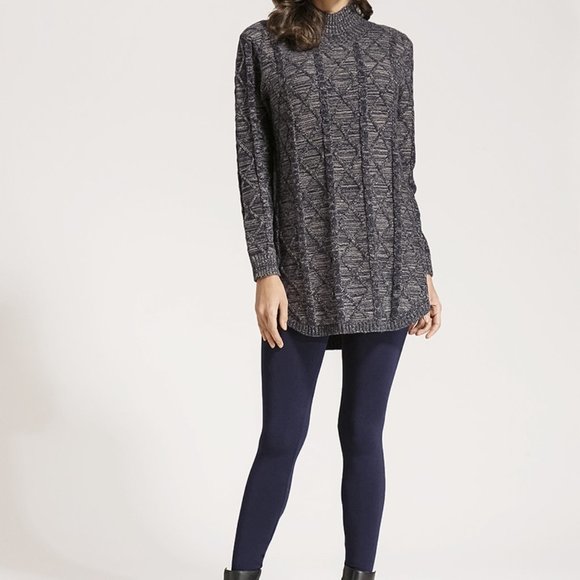 NEW- Orange Fashion Village One Size Long Sweater - black and white - Picture 1 of 6